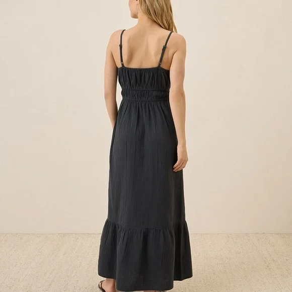 PACT: Coastal Double Gauze Cami Maxi Dress - Picture 4 of 10